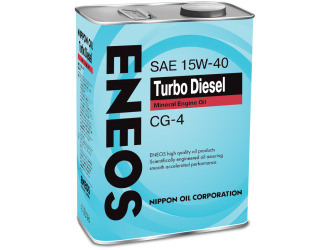 Масла моторные eneos turbo diesel cg-4 минерал 15w40 4л