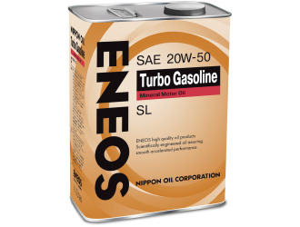 Масла моторные eneos turbo gasoline sl минерал 20w50 4л