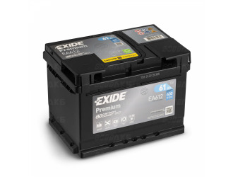 Аккумулятор exide premium 12v 61ah 600a