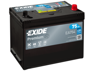 Аккумулятор exide premium 12v 75ah 630a