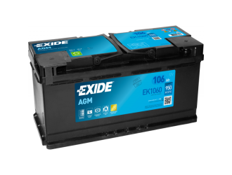 Аккумулятор exide start-stop agm 12v 106ah 950a