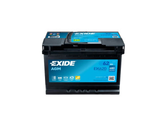 Аккумулятор exide start-stop agm 12v 62ah 680a