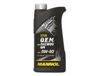 Масло моторное синтетическое "7711 o.e.m. for daewoo gm 5w-40", 1л