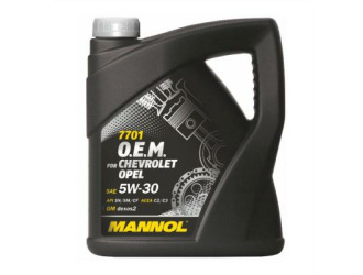 Масло моторное синтетическое "7701 o.e.m. for chevrolet opel 5w-30", 4л