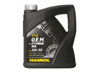 Масло моторное синтетическое "7713 o.e.m. for hyundai kia 5w-30", 4л