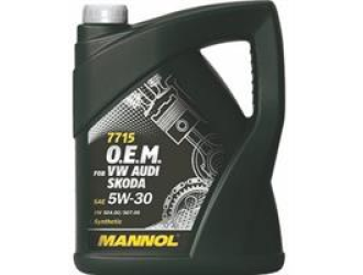 Масло моторное синтетическое "7715 o.e.m. for vw audi skoda 5w-30", 5л