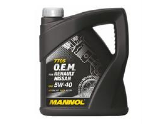 Масло моторное синтетическое "7705 o.e.m. for renault nissan 5w-40", 4л