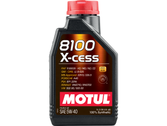 Масло моторное синт motul 8100 x-cess 5w-40 sn a3/b4, 1л