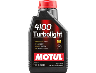 Масло моторное полусинт motul 4100 turbolight 10w-40 sn a3/b4, 1л