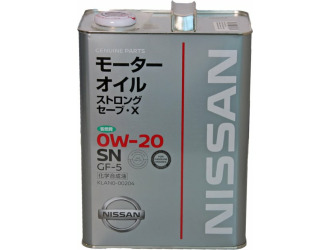 Масло моторное nissan strong save-x 0w-20 sn, 4л
