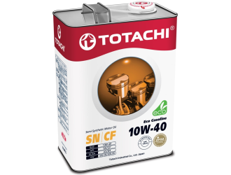 Полусинтетическое моторное масло totachi eco gasoline sn/cf 10w-40 4л
